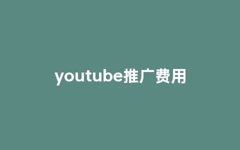 youtube推广费用(youtube投放广告收费标准)