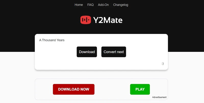 Y2Mate 主页